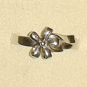 Zilveren teenring strikje Zilveren teenring strikje
