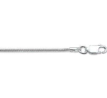 Echt zilver slangencollier 60 cm stevig Echt zilver slangencollier 60 cm stevig