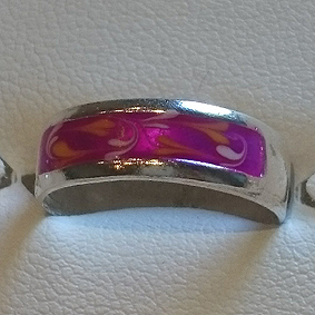 Zilveren teenring bont Zilveren teenring bont