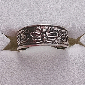 Zilveren teenring vlinder Zilveren teenring vlinder