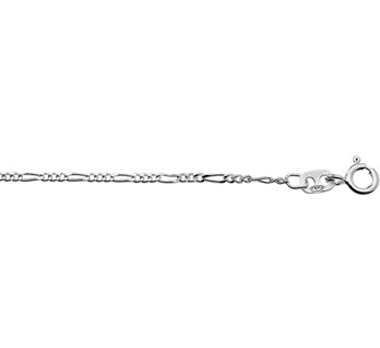 Echt zilver collier figaro 45 cm Echt zilver collier figaro 45 cm