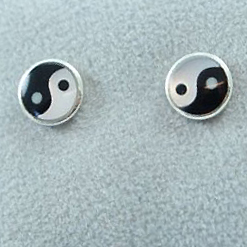 Zilveren oorbellen yin & yang Zilveren oorbellen yin & yang
