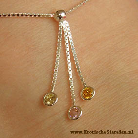 Zirkonia hangertjes rose-lime Zirkonia hangertjes rose-lime