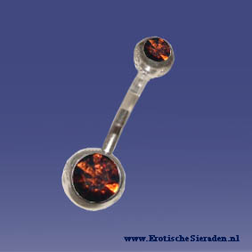 Navelpiercing dubbele strass Navelpiercing dubbele strass