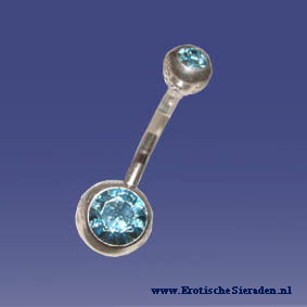 Navelpiercing dubbele strass Navelpiercing dubbele strass