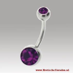 Navelpiercing dubbele strass Navelpiercing dubbele strass